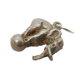 Sterling Silver Circus Elephant Charm Pendant Vintage c1970