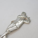 Art Deco Sterling Silver Golfing Interest Teaspoon Antique 1911 Birmingham