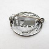 Scottish Style Sterling Silver Viking Ship Brooch Pin Vintage c1970s