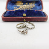 Sterling Silver Wedding Engagement Ring Charm Pendant Vintage c1970