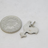 Sterling Silver Cockerel Chicken Charm Pendant Vintage c1970