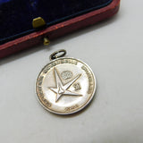 .800 Silver 'Exposition Universelle Bruxelles' Charm Pendant Mid-Century 1958
