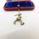 Sterling Silver Striding Footballer Charm Pendant Vintage c1970