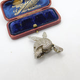 Sterling Silver Pave Set Diamond Paste Bunny Skull Statement Pendant c2000