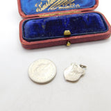 Sterling Silver and Enamel Munster Travel Shield Charm Pendant Vintage c1970