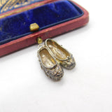 Sterling Silver Morris Dancing Shoes English Charm Pendant Vintage c1970