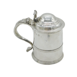 Queen Anne Britannia Silver Lidded Pint Tankard Antique 1710 London