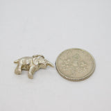 Sterling Silver Baby Elephant Charm Pendant Vintage c1970
