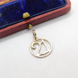 Sterling Silver 21st Birthday Charm Pendant Vintage c1970
