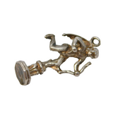 Sterling Silver Eros the Archer Statue Charm Pendant Vintage c1970
