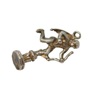 Sterling Silver Eros the Archer Statue Charm Pendant Vintage c1970
