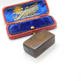 Georgian Small Papier Mache Snuff or Pill Box Antique c1800 Early