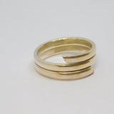 Sterling Silver Layered Swirl Band Ring Vintage c1970 Size R