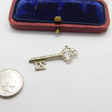 Sterling Silver 21st Birthday Key Charm Pendant Vintage c1970