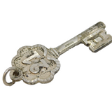 Sterling Silver 21st Birthday Key Charm Pendant Vintage c1970s