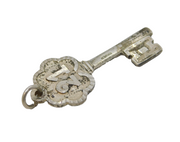 Sterling Silver 21st Birthday Key Charm Pendant Vintage c1970s
