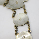 Sterling Silver & Colourful Enamel Bahamas Souvenir Bracelet Antique c1940