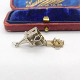 Sterling Silver Nuvo Openable Wedding Church Charm Pendant Vintage c1970