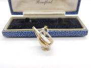 Sterling Silver Champagne Ice Bucket Charm Pendant Vintage c1970