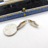 Sterling Silver Pair of Dutch Clog Shoes Charm Pendant Vintage c1970