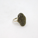 Sterling Silver Art Deco Marcasite Set Dress Ring Antique c1930 Size N