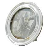 Sterling Silver Circular Picture Frame Antique 1921 Birmingham Art Deco