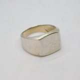 Sterling Silver Graduating Band Plain Front Signet Ring Vintage c1970 Size X