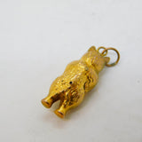 Edwardian 9ct Yellow Gold Standing Bear Charm Pendant Antique c1910