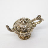 Sterling Silver Opening Teapot Charm Pendant Vintage c1970