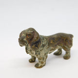 19th Century Cold Painted Vienna Bronze Spaniel Dog Figurine Antique c1860