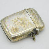 Edwardian Sterling Silver Snakeskin Pattern Vesta Case Antique 1903 Birmingham
