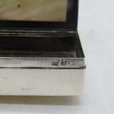 George III Sterling Silver & Mother of Pearl Snuff Box Antique 1825 Birmingham