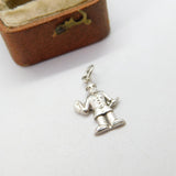 Sterling Silver Policeman with Big Hand Charm Pendant Vintage c1970