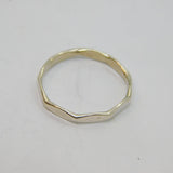 Sterling Silver Wavy Style Stacking Band Ring Vintage c1970 Size K 1/2