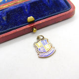 Sterling Silver and Enamel Bournemouth Travel Shield Charm Pendant Vintage c1970