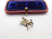 Sterling Silver Man on a Horse Charm Pendant Vintage c1970