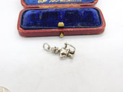 Sterling Silver Cartoon Rail Controller Charm Pendant Vintage c1970