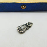 Sterling Silver Puffy Khashani Charm Pendant Antique c1920 Art Deco