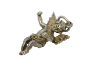 Sterling Silver Cherub Charm Pendant Vintage c1970s