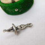 Sterling Silver Ballerina Charm Pendant Vintage c1970