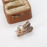 Sterling Silver Traditional Motor Car Charm Pendant Vintage c1970