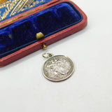 Sterling Silver St Christopher Charm Pendant Vintage c1970