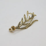 Sterling Silver Floral Spray Studio Style Brooch Pin Contemporary c2000's