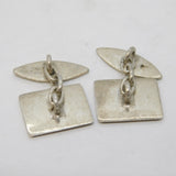 19th Century Middle Eastern Sterling Silver Niello Enamel Shirt Cufflinks