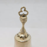 Italian Sterling Silver Floral Pattern Small Dinner Bell Vintage c1980s