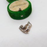 Sterling Silver Sailing Ship Charm Pendant Vintage c1970
