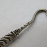 Victorian Sterling Silver Novelty Lion Form Miniature Button Hook Antique