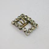 Victorian Sterling Silver Paste Set Small Buckle Antique 1895 Chester
