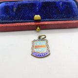 Sterling Silver and Enamel Skegness Travel Shield Charm Pendant Vintage c1970