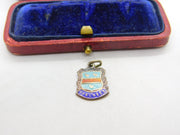 Sterling Silver and Enamel Skegness Travel Shield Charm Pendant Vintage c1970